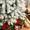 9ft. Pre-Lit Flocked Fir Artificial Christmas Tree, Warm White LED Lights